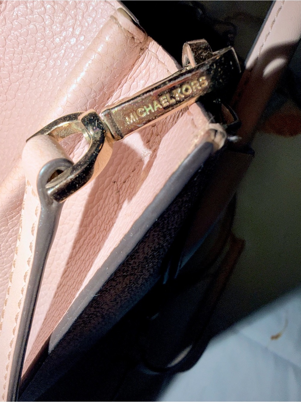 Michael Kors Pink And Vanilla Signature Satchel View 3